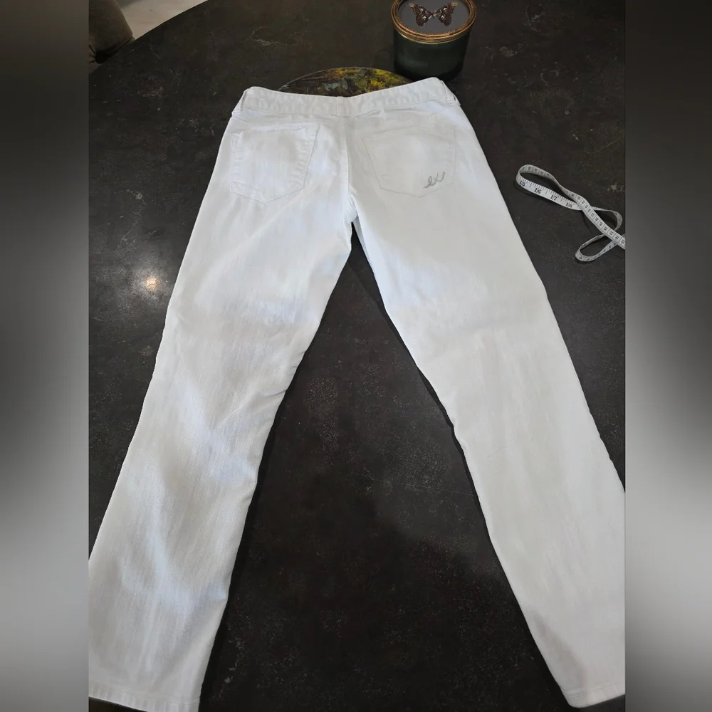 Express White Cropped Jeans for Women - Picture 10 of 11